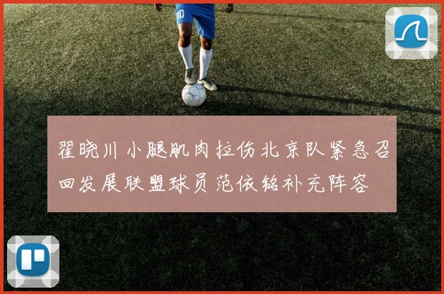 翟晓川小腿肌肉拉伤北京队紧急召回发展联盟球员范依铭补充阵容